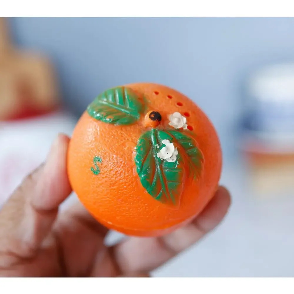 VTG Florida Orange in Crate Salt Pepper Shakers MCM Retro Cottagecore Farmhouse